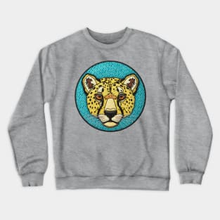 Lucky Cheetah Patch Crewneck Sweatshirt